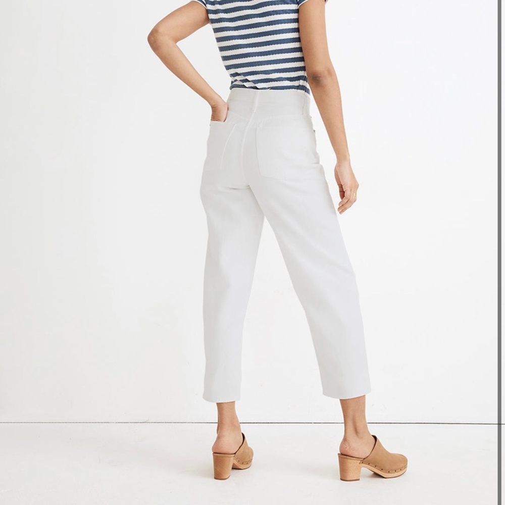 Madewell Balloon White Jeans- good condition